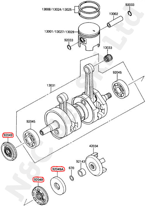 Kawasaki 25 hp crankshaft seal hotsell replacement