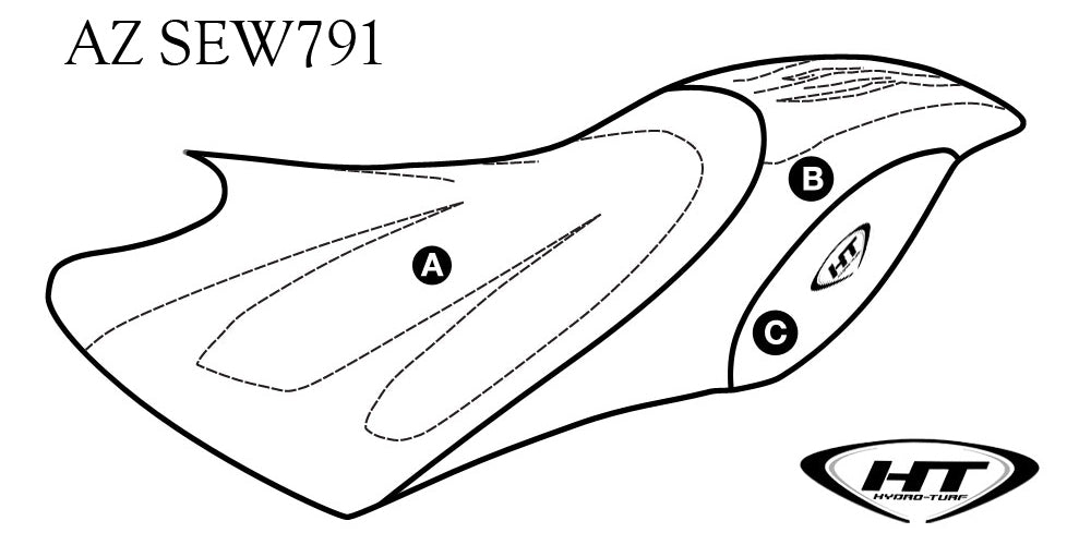 HYDROTURF Premier Seat Cover for Yamaha GP800R & GP1200R N&C Jet Ski Ltd