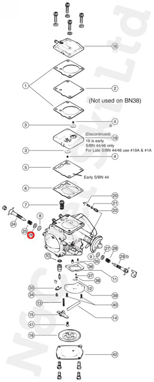 MIKUNI Super BN (SBN) High Speed Adjuster Screw Washer