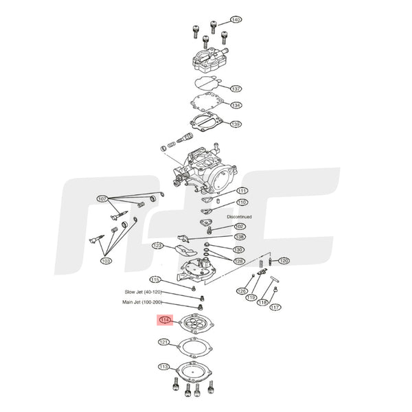 KEIHIN Carburetor Main Diaphragm