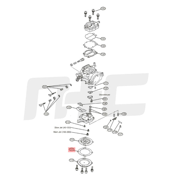 KEIHIN Carburetor Main Diaphragm Gasket