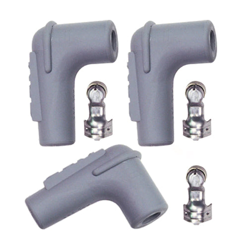 MSD Three Cylinder 90 Degree Spark Plug Cap & Terminal Kit