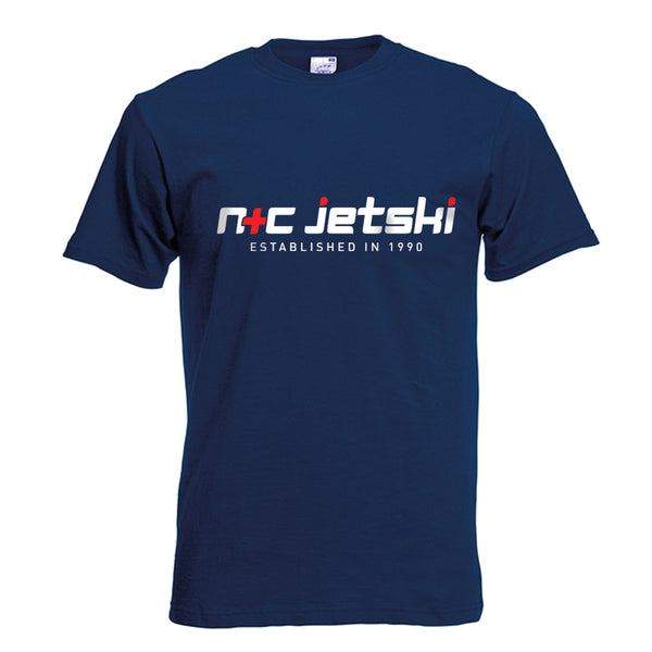 N&C JET SKI Front Print T-Shirt - Blue