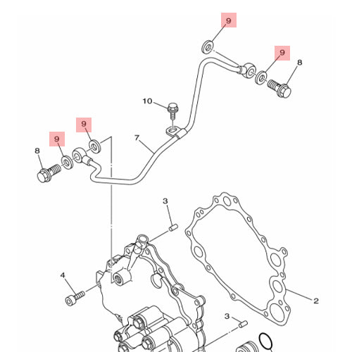 YAMAHA Genuine 1800 Oil Pipe Washer Gasket (2008 - 2024)