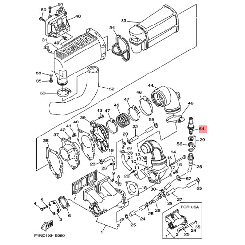YAMAHA Genuine Flush Fitting Adaptor (1997 - 2026)