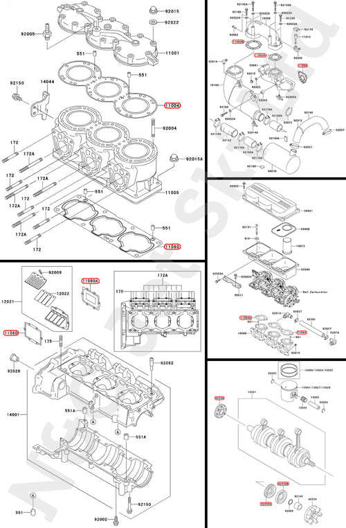COMETIC Kawasaki 1100 Full Gasket Kit With Crank Seals