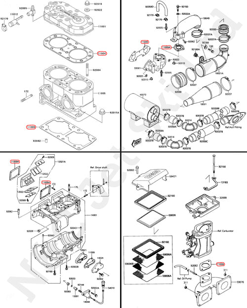 COMETIC Kawasaki 650SX Full Gasket Kit