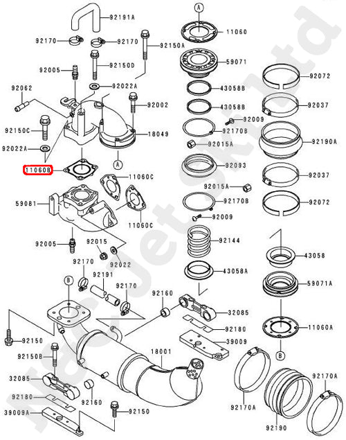 COMETIC Kawasaki 750 Exhaust Manifold To Header Pipe Gasket