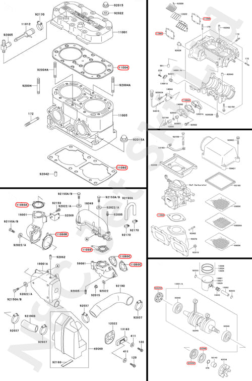 COMETIC Kawasaki 750 SX & SXi Full Gasket Kit With Crank Seals