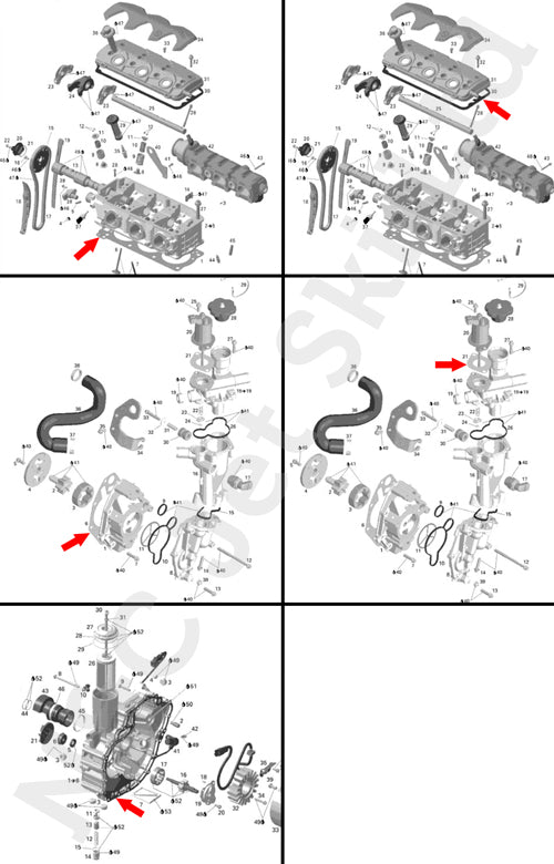 COMETIC Seadoo 4-Tec Top Gasket Kit