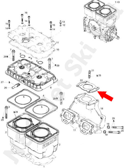 COMETIC Seadoo 580, 650 & 720 Exhaust Headpipe Gasket