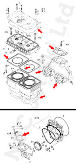 COMETIC Seadoo 580 (White Engine) Top Gasket Kit