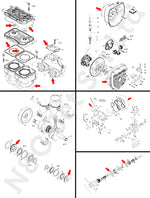 COMETIC Seadoo 720 Full Gasket Kit With Crank Seals