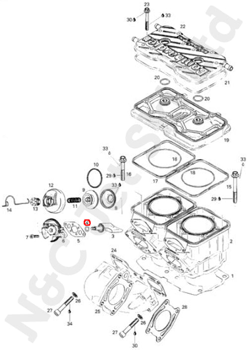 COMETIC Seadoo 785, 800 & 951 Power Valve O-Ring