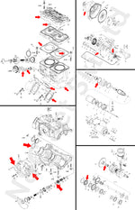 COMETIC Seadoo 785 & 800 Full Gasket Kit With Crank Seals