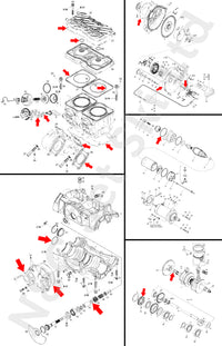 COMETIC Seadoo 785 & 800 Full Gasket Kit With Crank Seals
