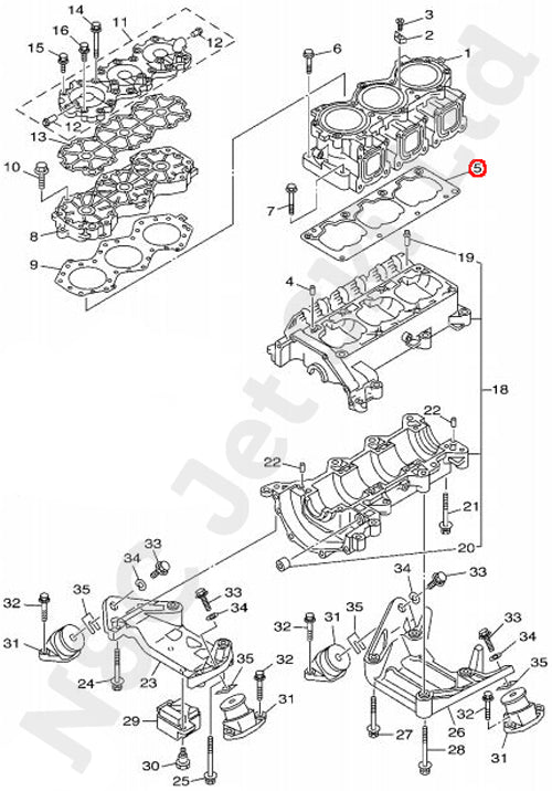 COMETIC Yamaha 1100 & 1200 Cylinder Base Gasket
