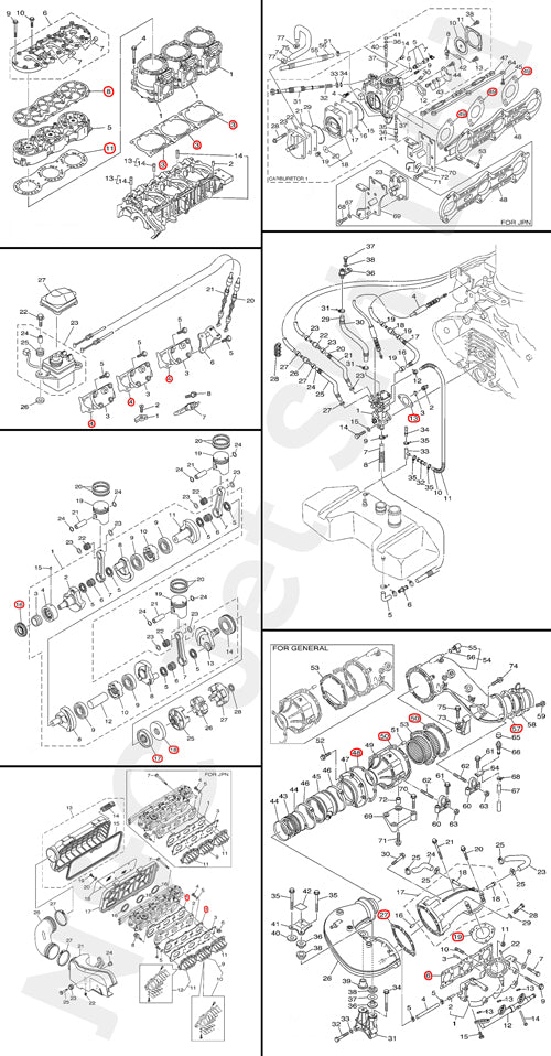 COMETIC Yamaha 1200 Power Valve Engine Full Gasket Kit With Crank Seals