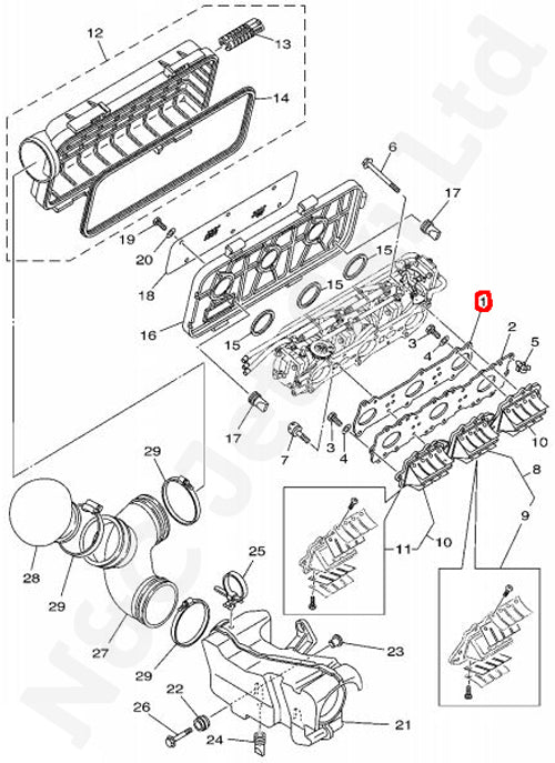 COMETIC Yamaha 1200 Power Valve Engine Inlet Manifold Gasket