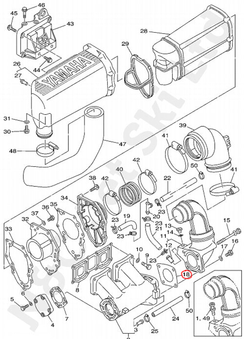 COMETIC Yamaha 650 & 701 Exhaust Manifold To Header Pipe Gasket