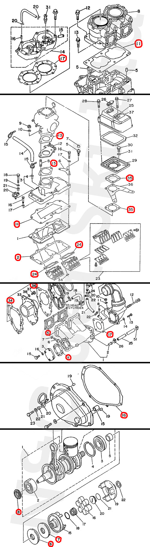 COMETIC Yamaha 701 Single Carb Full Gasket Kit With Crank Seals