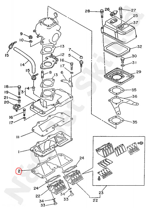 COMETIC Yamaha 701 Single Carb Intake Manifold Gasket (Bottom)