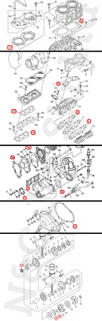 COMETIC Yamaha 701 Twin Carb Full Gasket Kit With Crank Seals (Superjet etc.)