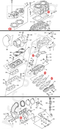 COMETIC Yamaha 701 Twin Carb Top Gasket Kit (XL700 etc.)