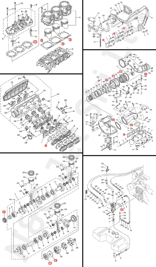 COMETIC Yamaha GP1300R Full Gasket Kit With Crank Seals