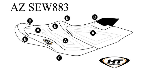 HYDRO-TURF Premier Seat Cover for Seadoo GTX 155, GTX 215 & GTX Ltd iS