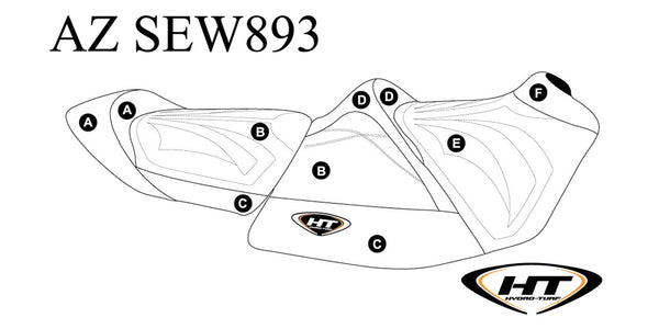 HYDRO-TURF Premier Seat Cover for Seadoo RXT 230, RXT-X 300 & Wake Pro 230