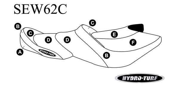 HYDRO-TURF Seat Cover for Kawasaki Ultra 250LX, 260LX, 300LX, 310LX & Ultra LX