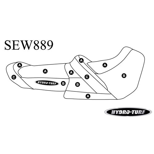 HYDRO-TURF Seat Cover for Seadoo GTI SE, GTI & GTR 230 (2020)