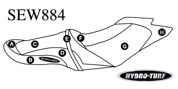 HYDRO-TURF Seat Cover for Seadoo GTI, GTS & Wake 155