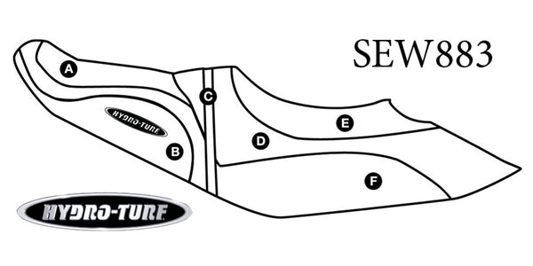 HYDRO-TURF Seat Cover for Seadoo GTX 155, GTX 215 & GTX Ltd iS