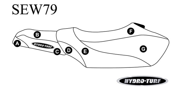 HYDRO-TURF Seat Cover for Yamaha GP760, GP800 & GP1200R