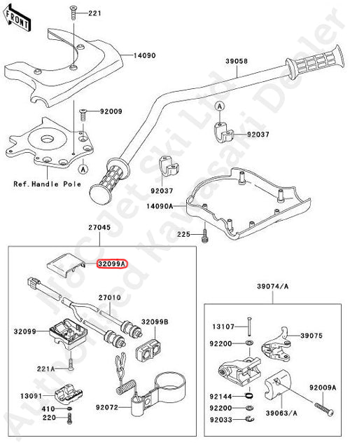 KAWASAKI Genuine Upper Switch Casing