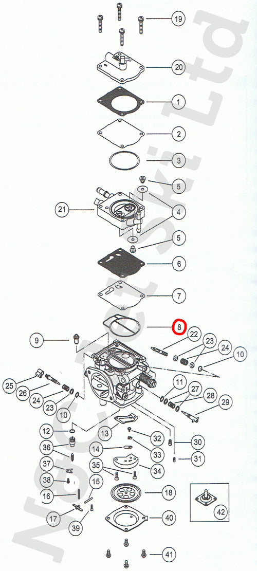 MIKUNI Super BN (SBN) 44mm 'I' Series O-Ring