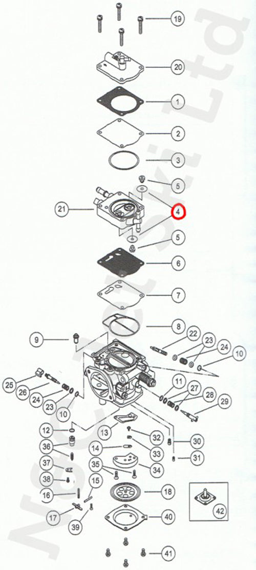 MIKUNI Super BN (SBN) 'I' Series Fuel Pump Check Valve