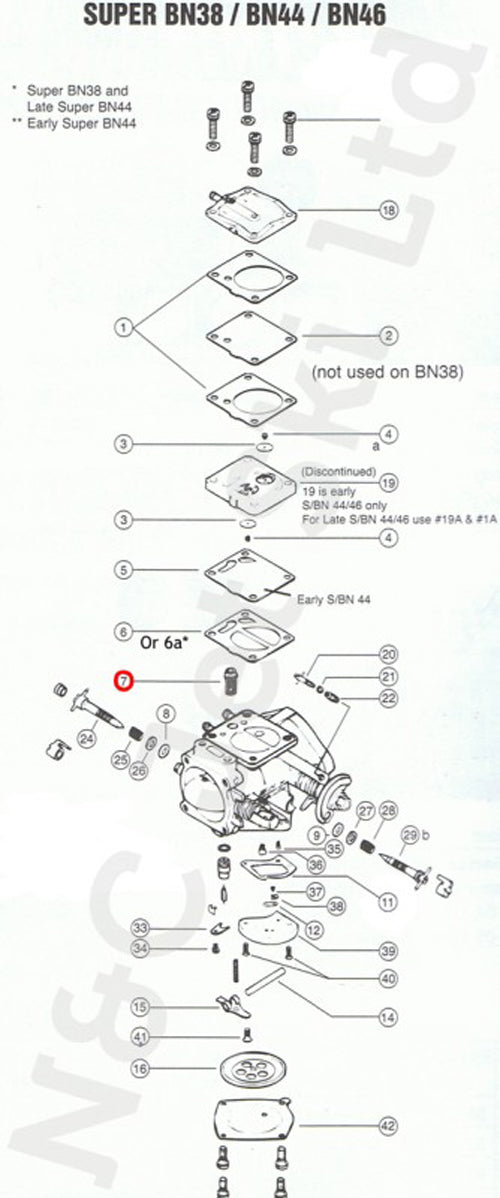 MIKUNI Super BN (SBN) Internal Fuel Filter