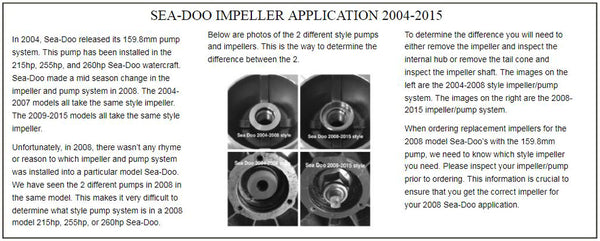 SKAT-TRAK Seadoo GTX 215, RXP 215 & RXT 215 Impeller (2004 - 2007)