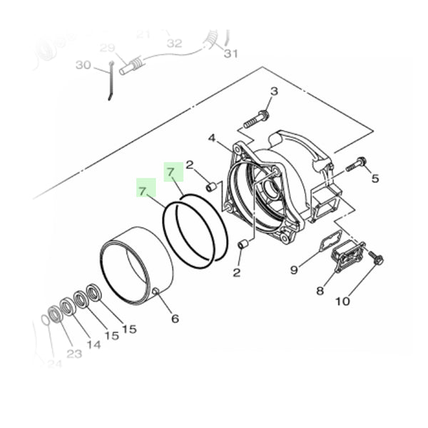 YAMAHA Genuine 1800 Pump Wear Ring O-Ring (2020 - 2024)