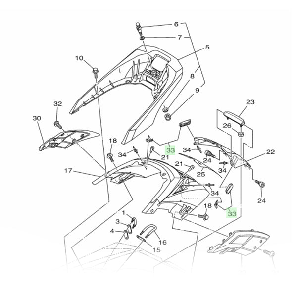 YAMAHA Genuine 1800 Rear Hatch Lock (2012 - 2018)