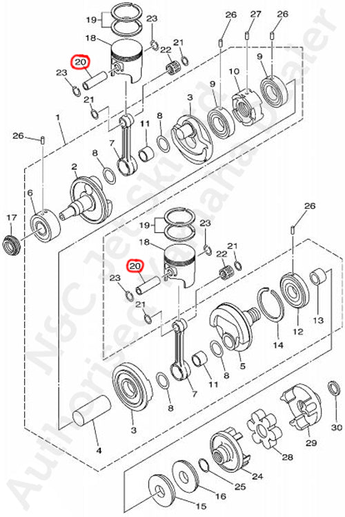 YAMAHA Genuine 700 Piston Pin