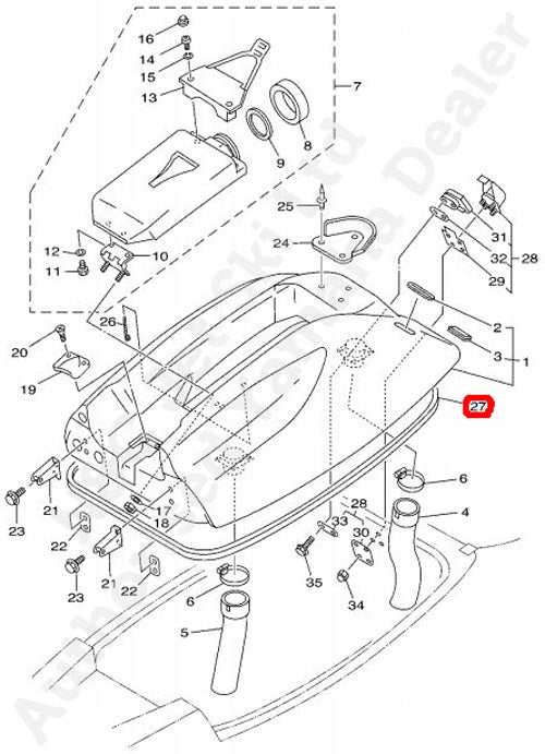 YAMAHA Genuine Superjet Hood Seal (1996 - 2020)