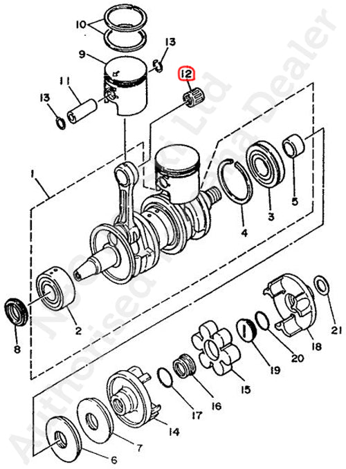 YAMAHA Genuine Top End Bearing